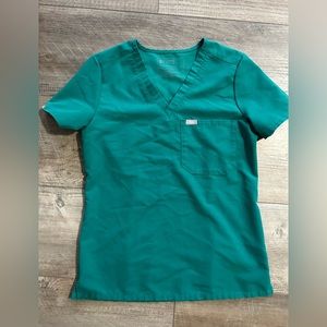 FIGS HUNTER GREEN CATARINA TOP